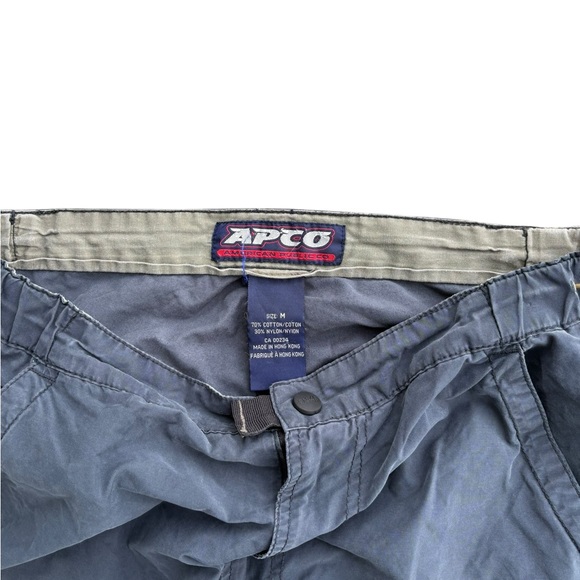 Rare Vtg APCO Y2K Parachute Pants - Baggy Gorpcore Utility Cinch Hem Navy Medium - Picture 4 of 10